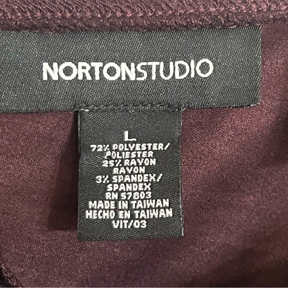 Women’s Norton Studio Midi Length Purple Diagonal Striped Skirt Size Large - Picture 5 of 8